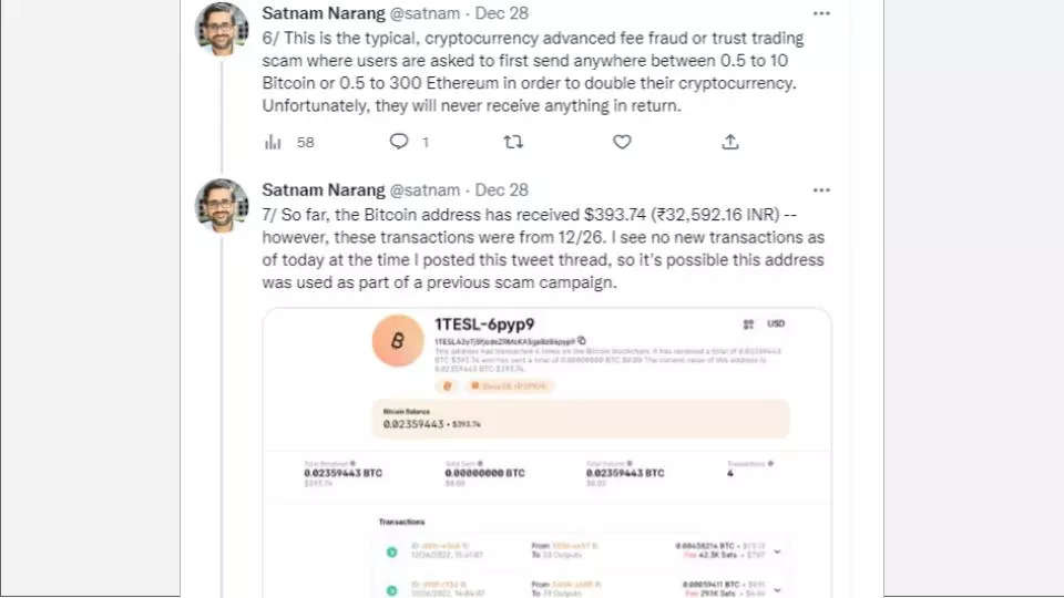  Hackers trying to carry out cryptocurrency scam [Source: Satnam Narang, Tenable]
